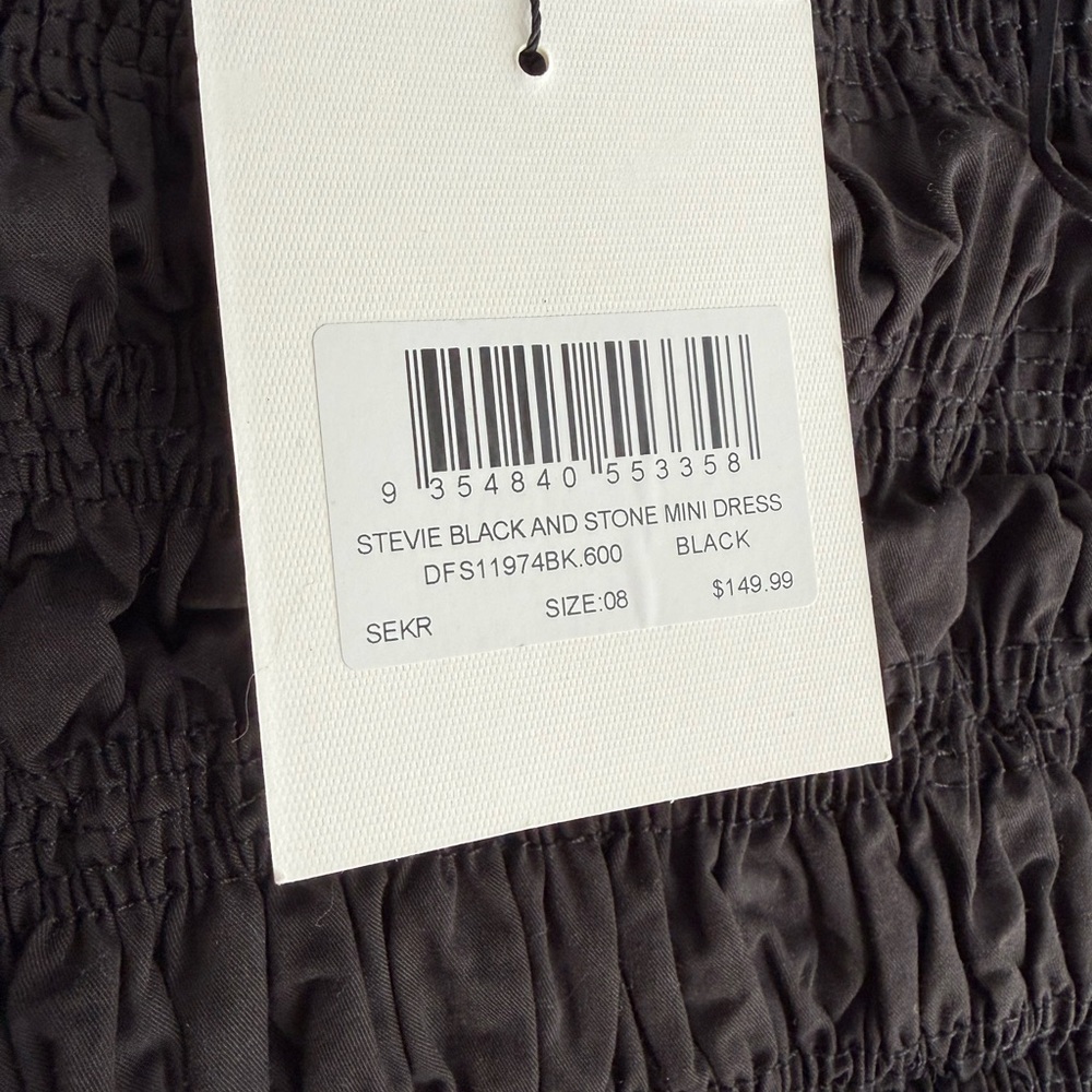 DISSH Black Smocked Bodice Cream Bubble Dress - Picture 4 of 4